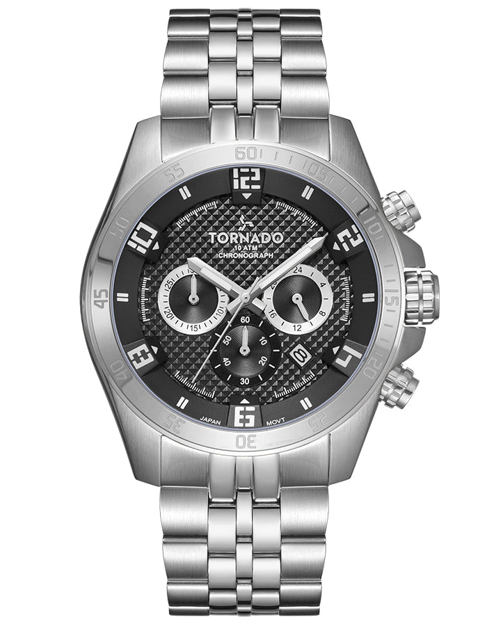 Tornado Men's Chronograph Black Dial Watch - Premium from shopiqat - Just $43.900! Shop now at shopiqat
